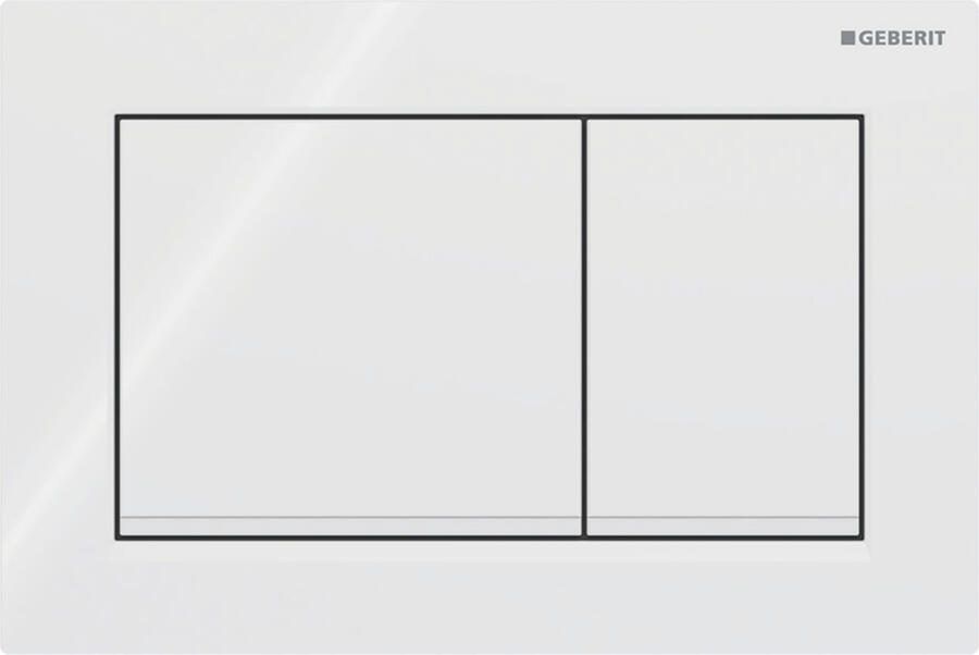 GEBERIT Omega 20 bedieningspaneel DF kunststof 21.2x14.2cm boven frontbediend wit mat wit wit 115080111 - Foto 2