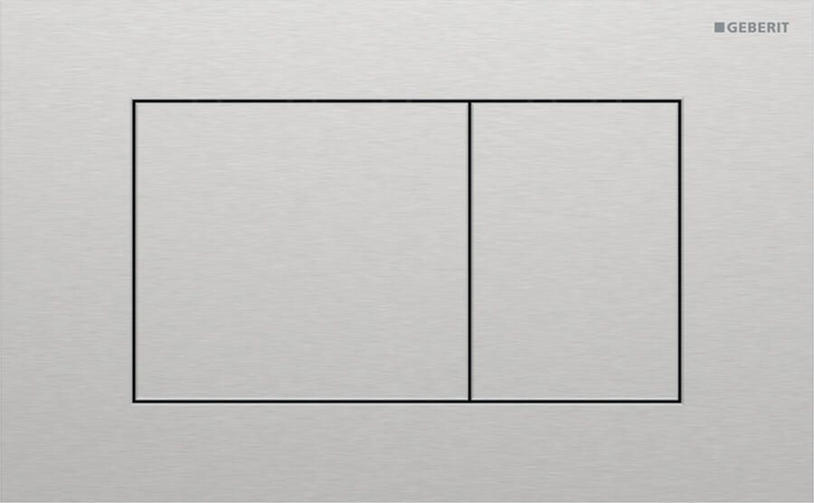 Geberit Sigma 40 bedieningspaneel square geborsteld RVS voor Sigma reservoirs 8cm (UP720) en 12cm (UP320)