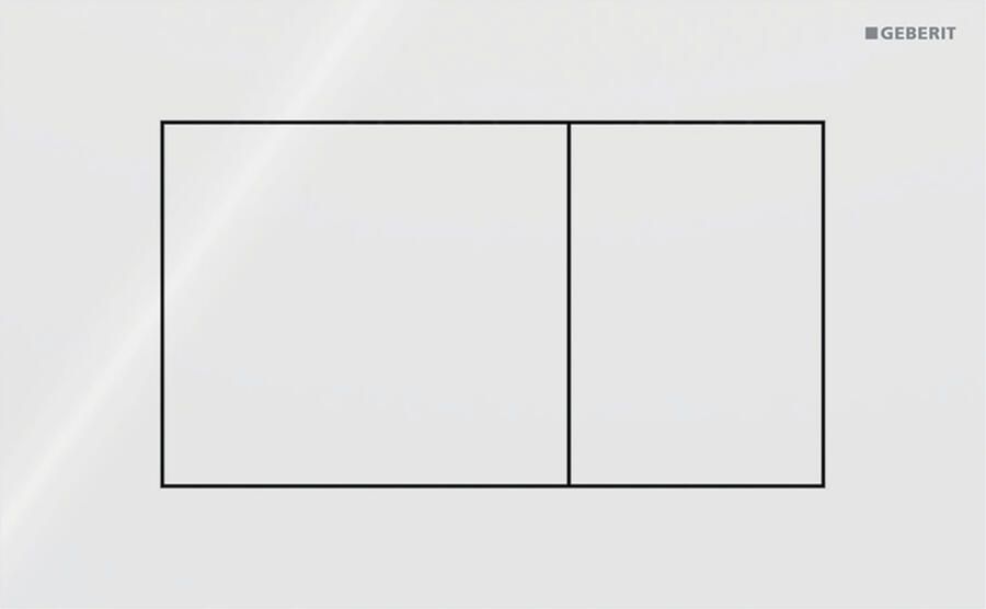 Geberit Sigma 40 bedieningspaneel square glans wit glas voor Sigma reservoirs 8cm (UP720) en 12cm (UP320)