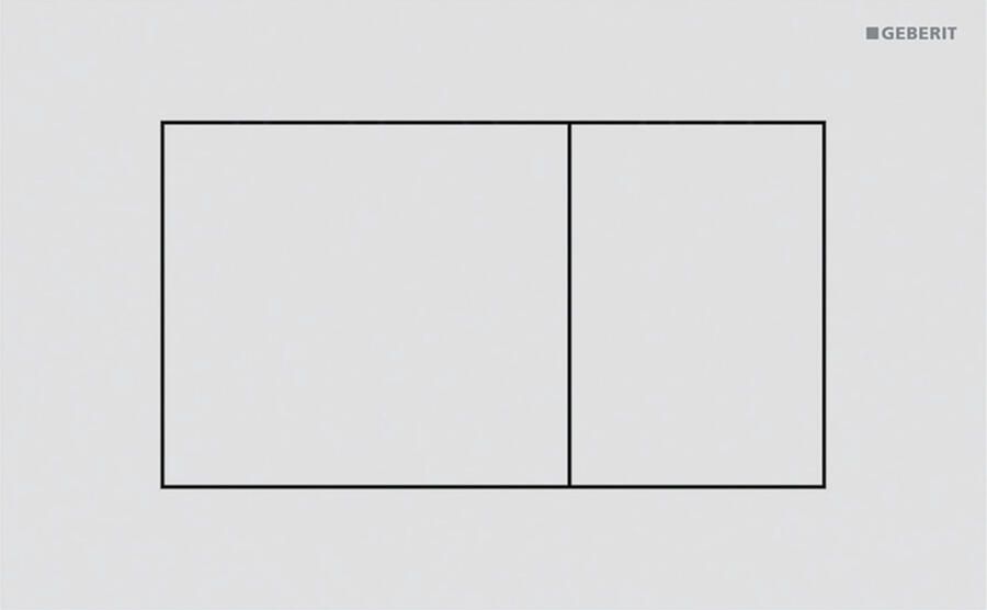 Geberit Sigma40 bedieningsplaat 2-toets spoeling vierkant matwit easy-to-clean 115.629.JT.1