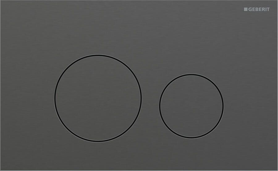 GEBERIT Sigma40 bedieningspaneel DF frontbediend round zwart chroom 115628QD1