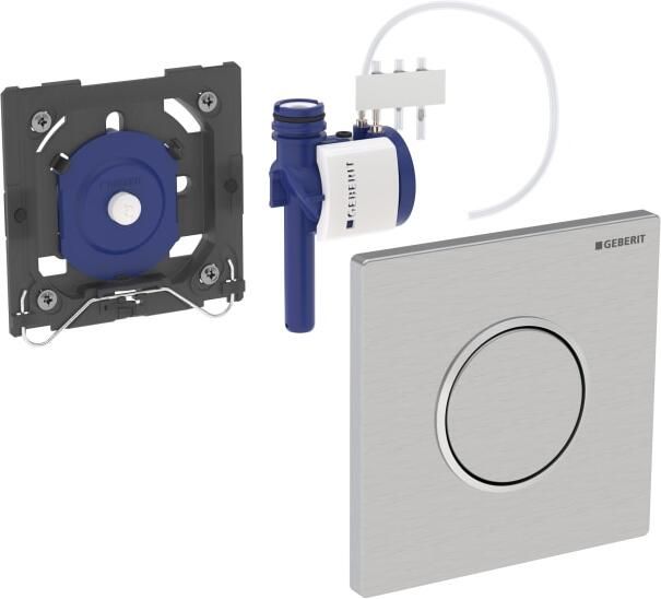 Geberit HyTouch urinoir stuursysteem pneumatisch met bedieningsplaat Sigma 10 Plaat en toets gepolijst Designring RVS 116.015.SN.1 - Foto 2