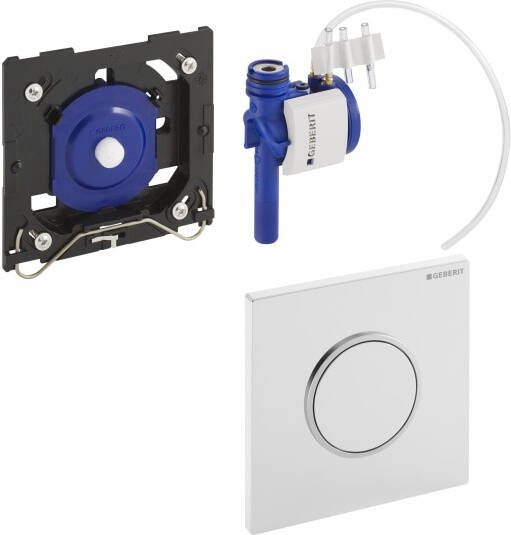 Geberit HyTouch urinoir stuursysteem pneumatisch met bedieningsplaat Sigma 10 Plaat en toets glans wit Designring glansverchroomd 116.015.KJ.1 - Foto 2