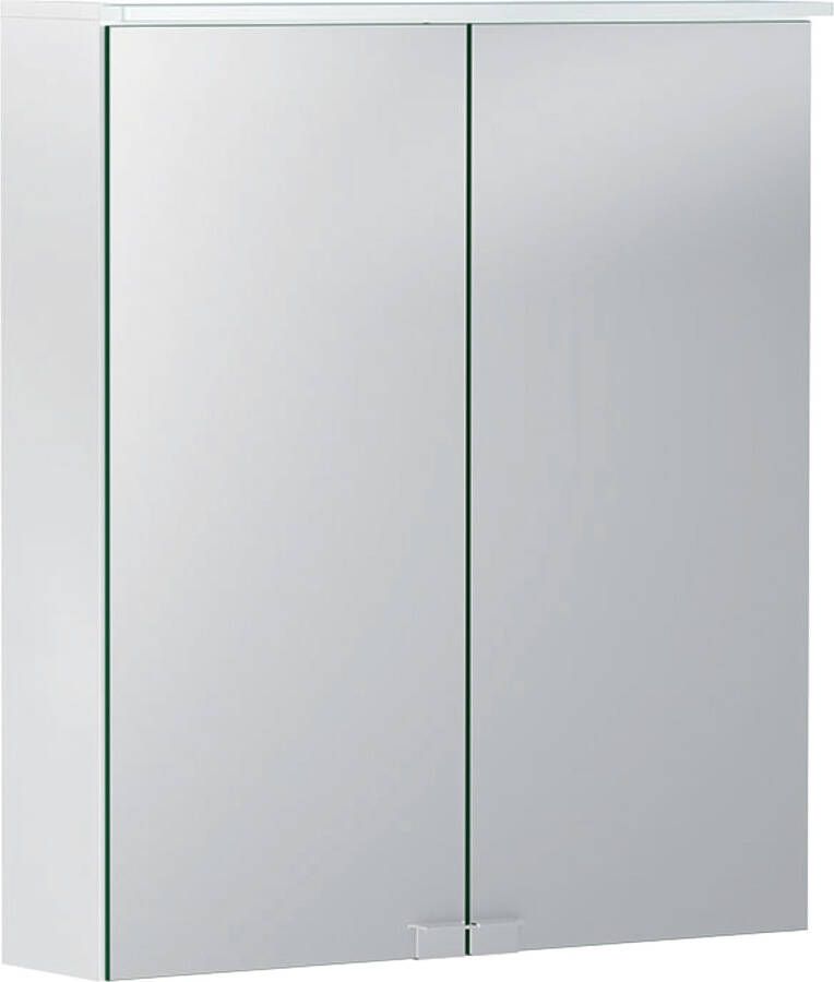 Geberit Option spiegelkast met verlichting 60x67.7cm 2 deuren dubbel spiegelend wit 500.273.00.1