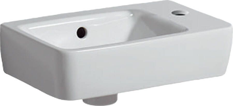 GEBERIT Renova Compact Fontein 1x waskom kraangat rechts overloop keramiek 400 x 250 x 150mm(BxDxH ) wit