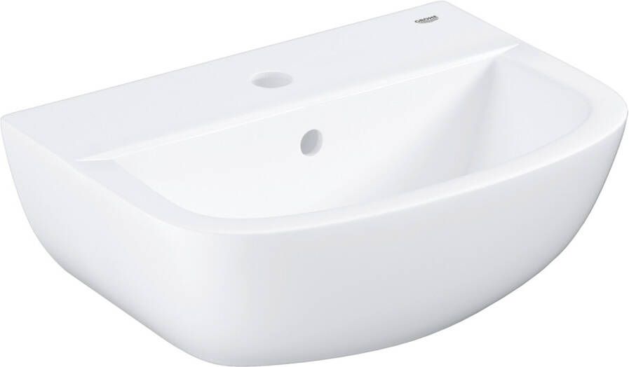 GROHE Bau Ceramics Fontein rond 1x waskom kraangat midden overloop keramiek 435 x 354 x 180mm (BxDxH) wit