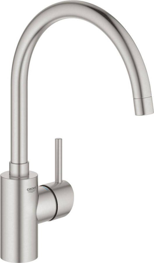 GROHE Concetto Keukenmengkraan eengreeps 354mm hoogte 223mm uitloop hoog draaibaar supersteel - Foto 2