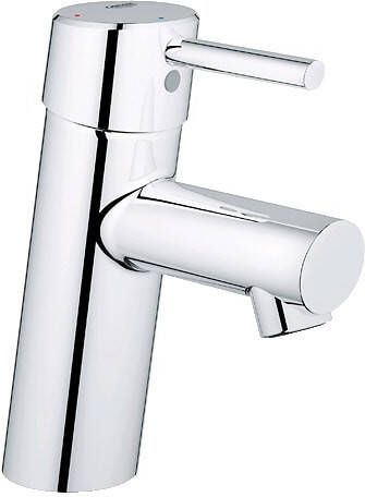 GROHE Concetto Wastafelmengkraan S-size ES eengreeps 1-gats 155mm hoogte glad 101mm uitloop vast chroom