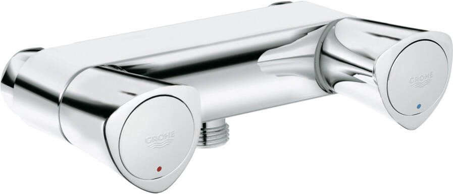 GROHE Costa S Douchemengkraan wand tweegreeps 2-gats bovendeel keramisch 120mm hartafstand zonder koppelingen chroom