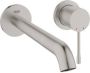 GROHE Essence New Inbouwmengkraan afbouwdeel M-size wand eengreeps 2-gats G1 2" 183mm voorsprong uitloop vast supersteel - Thumbnail 2