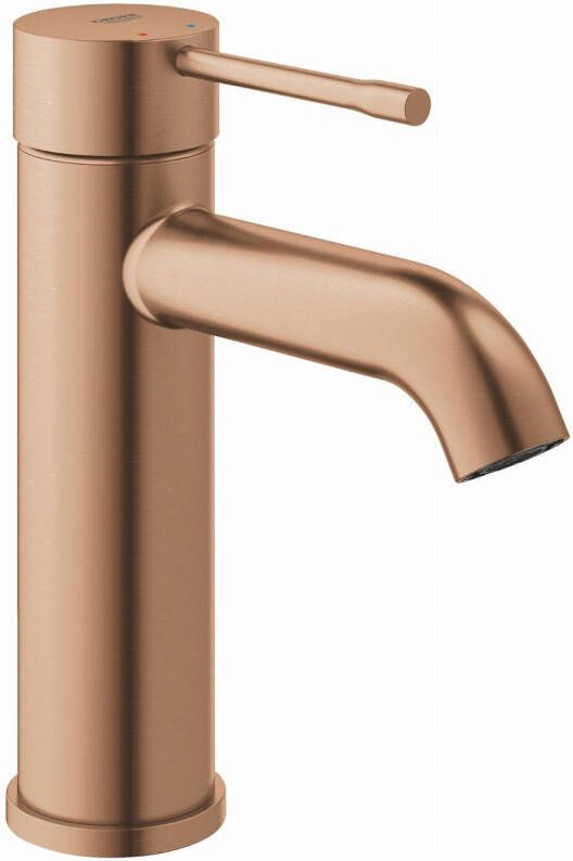 GROHE Essence New Wastafelmengkraan S-size eengreeps 1-gats 174mm hoogte glad 116mm uitloop vast warm sunset geborsteld