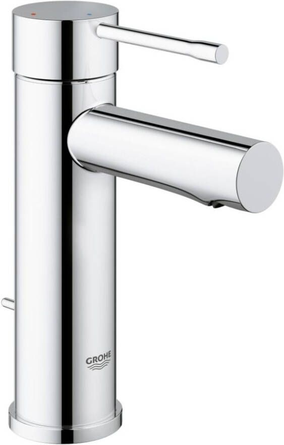 GROHE Essence New Wastafelmengkraan S-size ES trekwaste eengreeps 1-gats 208mm hoogte 94mm uitloop vast chroom