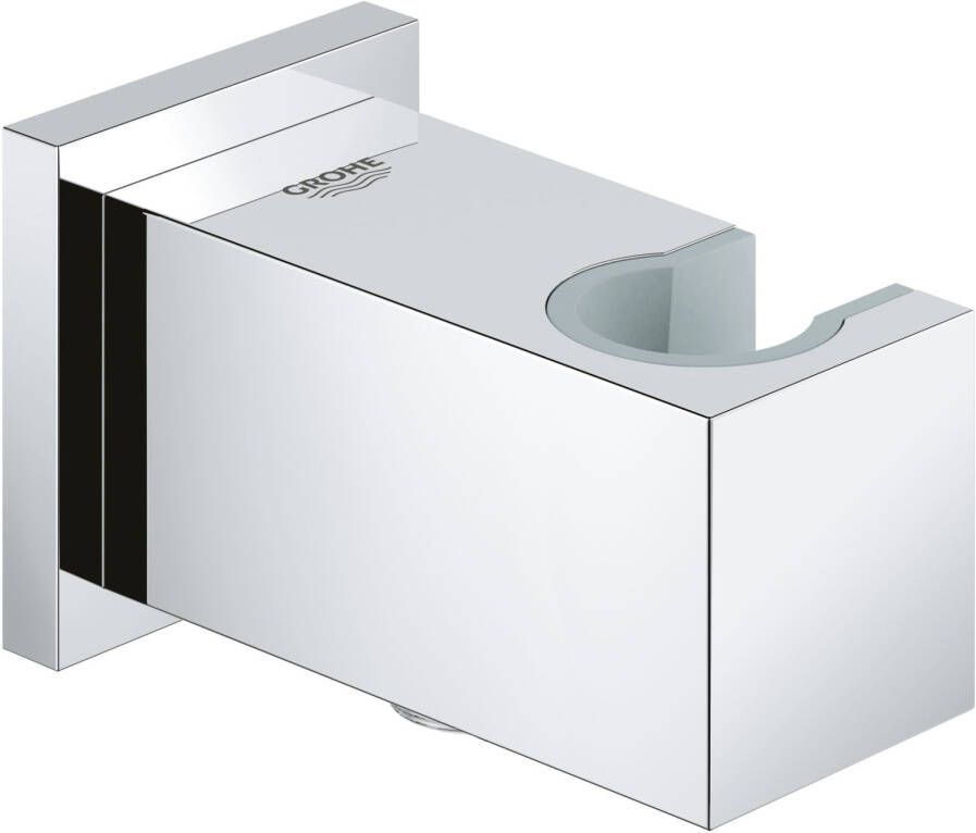 GROHE Euphoria Cube wandaansluitbocht met wanddouche houder buitendraad beveiligd tegen terugstroming chroom