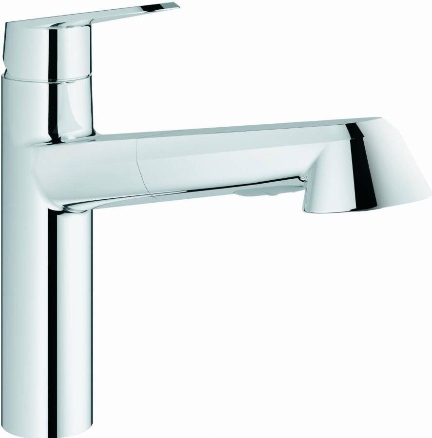 GROHE Eurodisc Cosmopolitan Keukenmengkraan eengreeps handdouche uittrekbaar 221mm hoogte 222mm uitloop laag draaibaar chroom - Foto 2