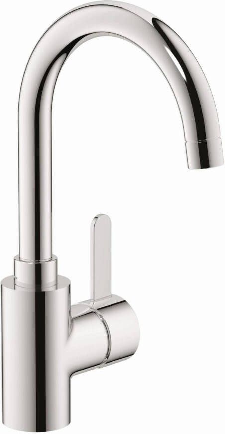 Grohe Eurosmart Cosmopolitan waterbesparende wastafelkraan l-size m. gladde body met push open chroom 23933001
