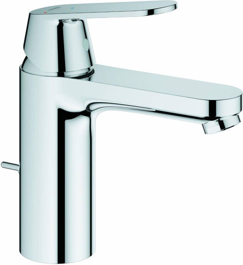 GROHE Eurosmart Cosmopolitan Wastafelmengkraan M-size ES trekwaste eengreeps 1-gats 168mm hoogte 122mm uitloop vast chroom