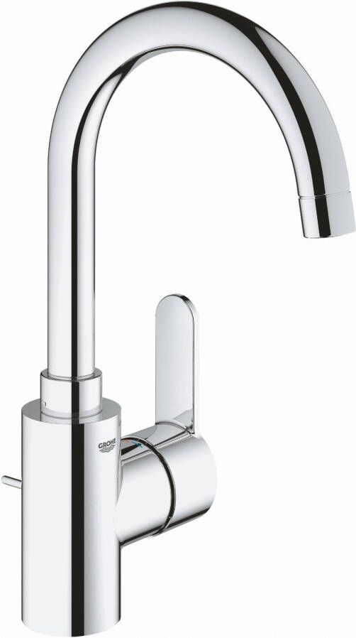 GROHE Eurostyle Cosmopolitan Wastafelmengkraan L-size trekwaste eengreeps 1-gats 301mm hoogte 153mm uitloop draai chroom
