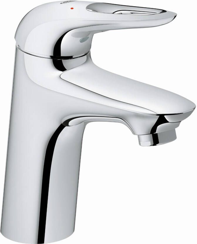 GROHE Eurostyle New Wastafelmengkraan S-size eengreeps 1-gats 163mm hoogte glad 110mm uitloop vast chroom
