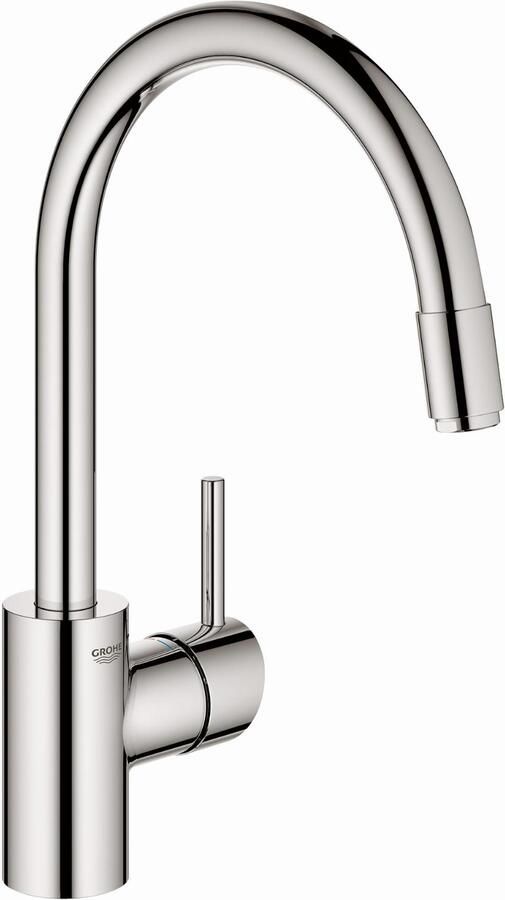 GROHE Concetto keukenkraan m. hoge draaibare uitloop en uittrekbare mousseur chroom 32663003