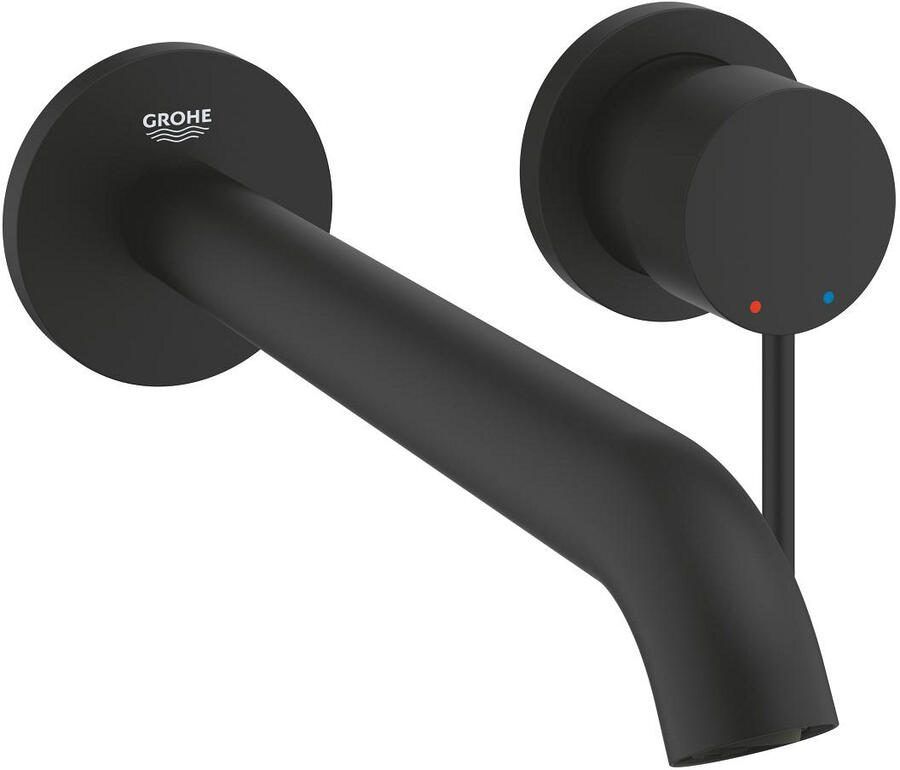 GROHE Essence New afbouwdeel v. 2-gats inbouw wandkraan L-size voorsprong 23cm phantom black 29193KF1 - Foto 2