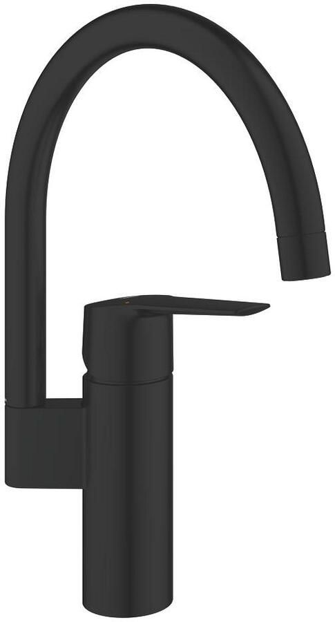Grohe Start QuickFix Keukenmengkraan 18.3cm c-uitloop draaibaar matte black 304692430