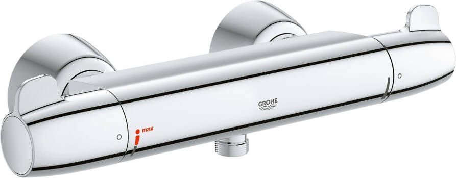 GROHE Grohtherm Special Douchethermostaat wand tweegreeps 2-gats 150mm hart met koppelingen chroom