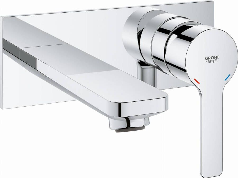 GROHE Lineare New Inbouwmengkraan afbouwdeel M size wand eengreeps 2 gats G1 2" 149mm voorsprong uitloop vast chroom