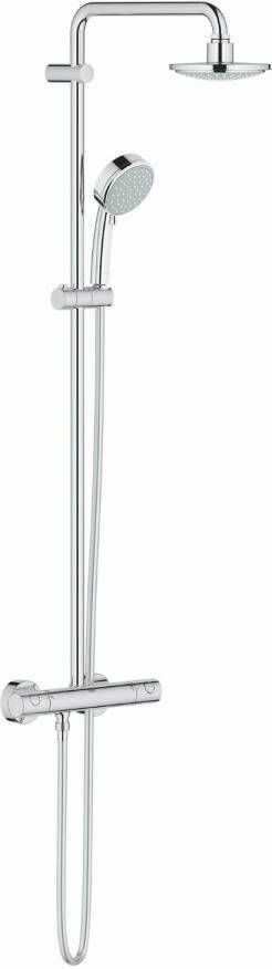 GROHE New Tempesta Cosmopolitan 160 douchethermostaat met douchesysteem wand tweegreeps 2-gats 150mm hart chroom - Foto 3
