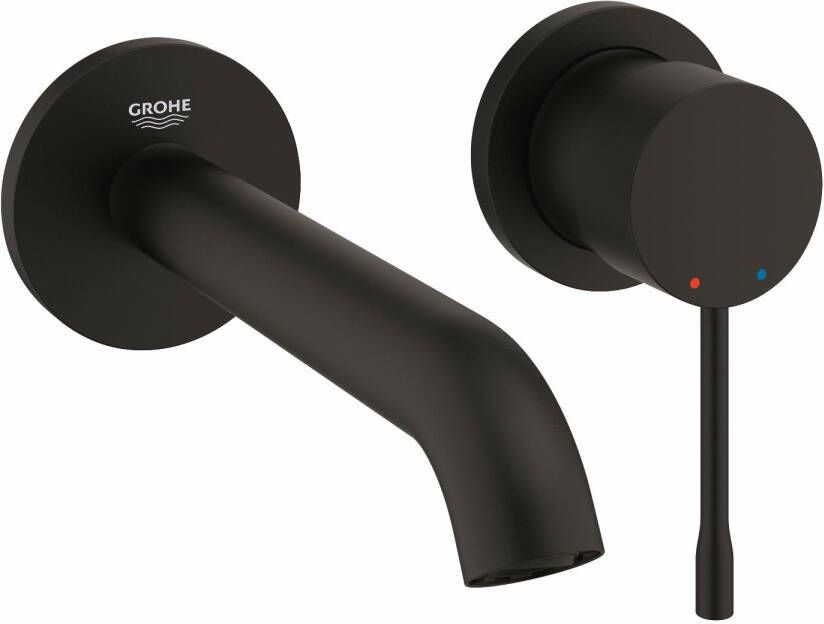 GROHE PROFESSIONAL Grohe Essence tweegats wastafelmengkraan M-size zonder inbouwdeel Phantom Black 29192KF1