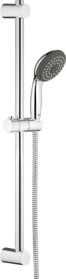 GROHE QUICKFIX Grohe Vitalio Start 100 doucheset 3 stralen chroom anti-kalk systeem siliconen ring voorkomt beschadiging bij vallen.