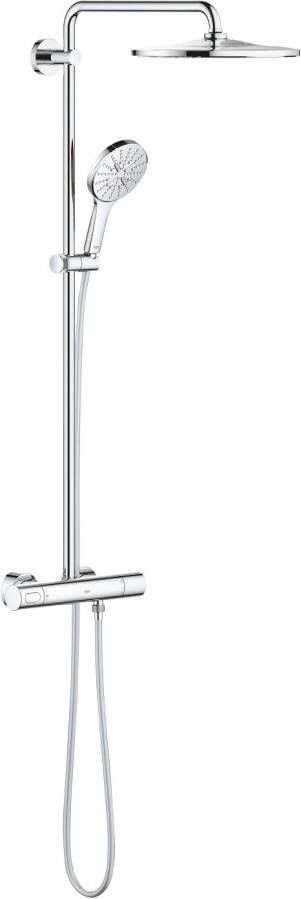 GROHE Rainshower systeem Douchesysteem Mono rond thermostaat tweegreeps 310mm hoofddouche met koppelingen chroom