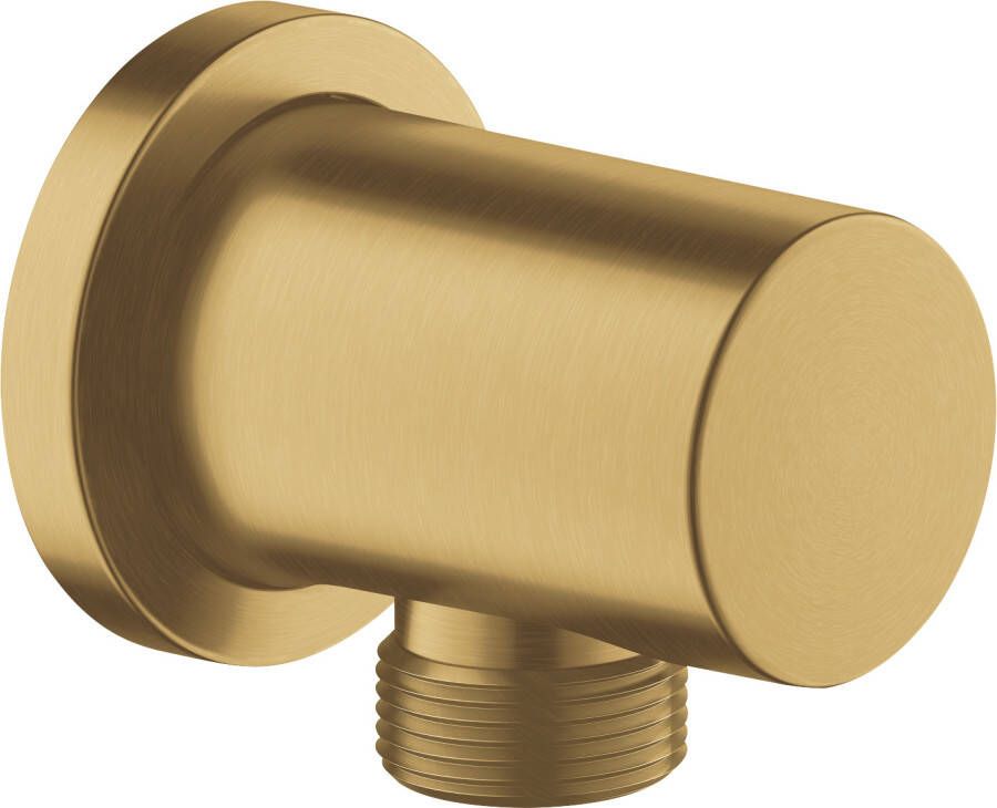 GROHE Rainshower wandaansluitbocht met ronde rozet. Geborsteld Cool Sunrise vervaardigd in Duitsland.