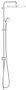 Grohe Tempesta Cosmopolitan CubeFlex Regendoucheset Opbouw hoofddouche 25cm handdouche rond omstelkraan voor wandmontage -chroom 26694000 - Thumbnail 2
