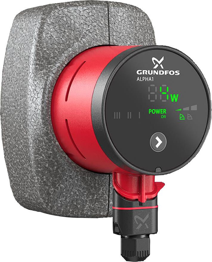 GRUNDFOS Alpha1 circulatiepomp 15-60 DN 15 1x230V 1.94m3 h PN 10 gietijzer b1xb2xhxl 44x44x104x130mm 99199551