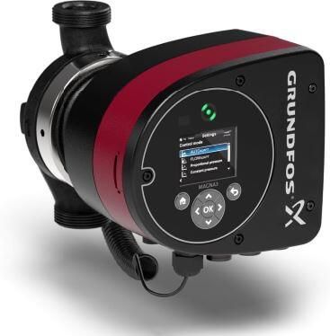 GRUNDFOS Magna3 circulatiepomp 25 80 DN25 1x230V 4.5mm3 h PN10 gietijzer b1xb2xhxl