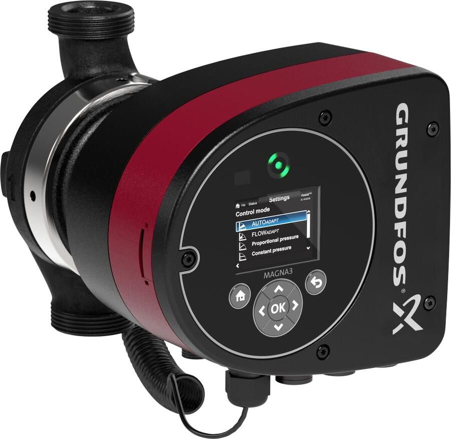 GRUNDFOS Magna3 circulatiepomp 25 40 DN25 1x230V 3.71mm3 h PN10 gietijzer b1xb2xhxl