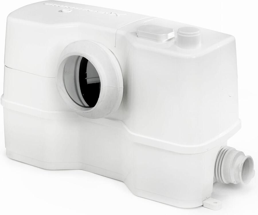 GRUNDFOS sanitairpomp met 3 extra inlaten. voor aansluiting van toilet douchecabine bidet en wastafel. opvoerhoogte max. 8 5m.