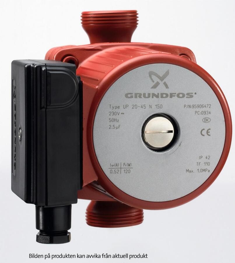 GRUNDFOS Up circulatiepomp 20 45 DN20 1x230V 2.29mm3 h PN10 rvs