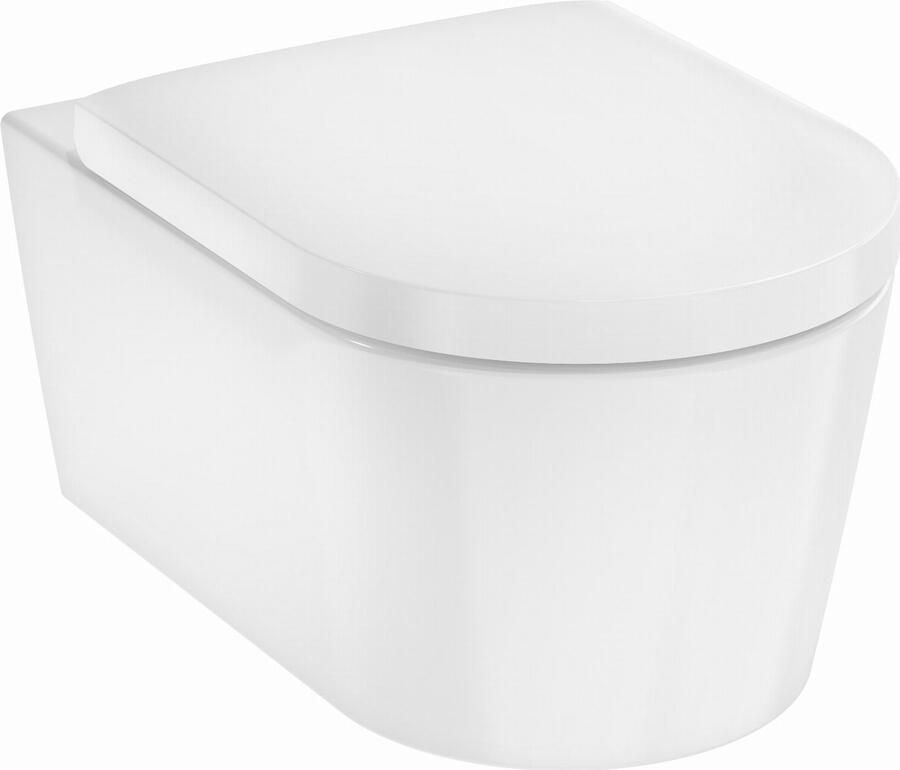 HANS GROHE Hansgrohe EluPura S wandcloset 540 rimless AquaHelix Flush met closetzitting SC QR wit 62021450