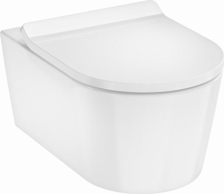 HANS GROHE Hansgrohe EluPura S wandcloset 540 zonder spoelrand AquaHelix Flush met closetzitting SC QR wit 62025450