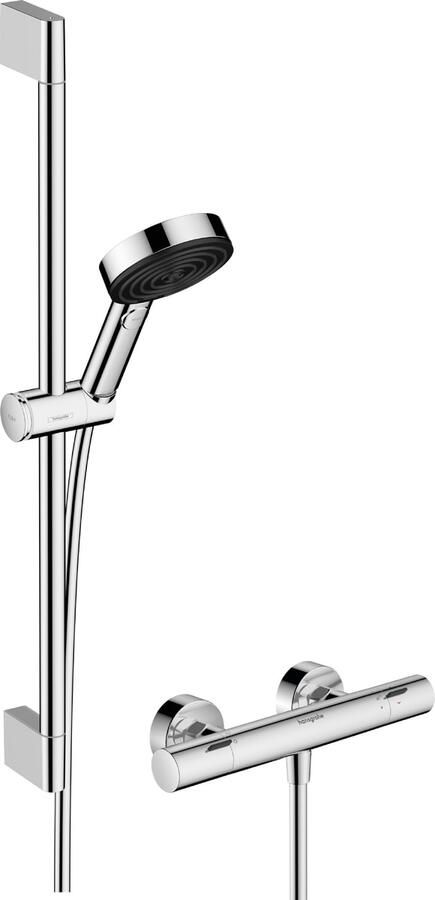 HANS GROHE Hansgrohe Pulsify Select S renovatieset m. douchethermostaat m. handdouche 105 3jet EcoSmart HOH=15cm m. Ecostat Fine glijstang 65cm chroom 24262000 - Foto 2