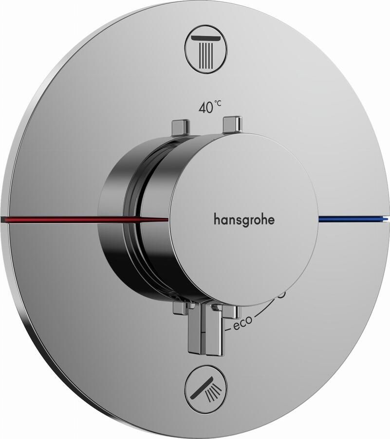 HANS GROHE Hansgrohe ShowerSelect Comfort S afbouwdeel v. inbouw douchekraan thermostatisch m. 2 functies chroom 15554000 - Foto 2