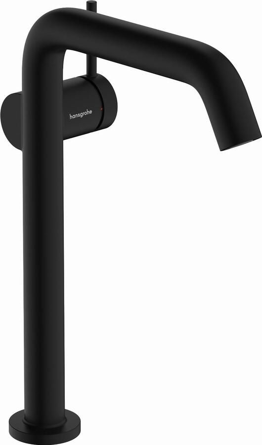 HANS GROHE Hansgrohe Tecturis S wastafelkraan 240 Fine coolstart m. push open waste m. vaste uitloop zwart 73370670 - Foto 1
