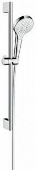 Hansgrohe Croma Select S Vario glijstangset met Croma Select S Vario handdouche EcoSmart 65cm met Isiflex`B doucheslang 160cm wit chroom 26563400 - Foto 1