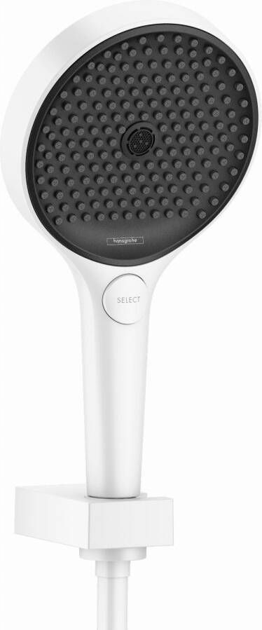 HANS GROHE Hansgrohe RainFinity PowderRain Handdouche 130mm douchekop 3jet 1250mm doucheslang met douchehouder mat wit