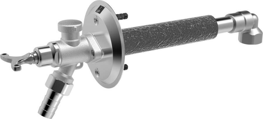 Hansa vortsvrije kraan met keerklep 45cm inkortbaar chroom 69509101