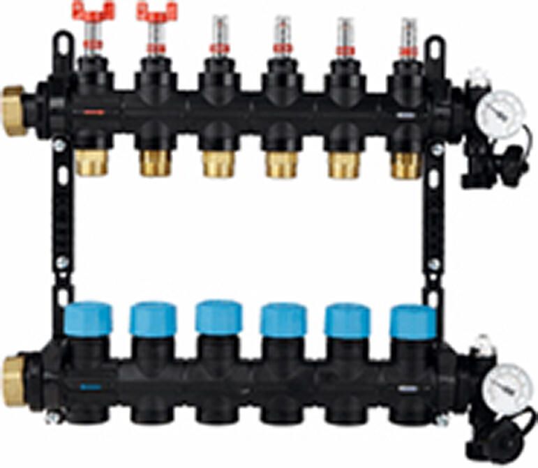 HENCO 9-Groeps Comp Verd Debietm 0-3L Therm Vul-Aftapkraan Ontl x9