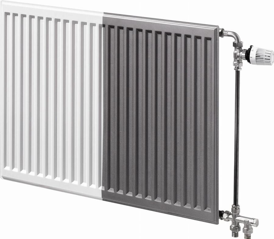 Stelrad Hygiene Galva paneelradiator gegalvaniseerd type 20 m. aangelaste strippen 500x500mm 442W z. toebehoren wit()108052005 - Foto 2