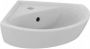 Royal Plaza Ideal Standard Eurovit hoekfontein met kraangat met overloop 34x34cm keramiek wit E872701 - Thumbnail 2