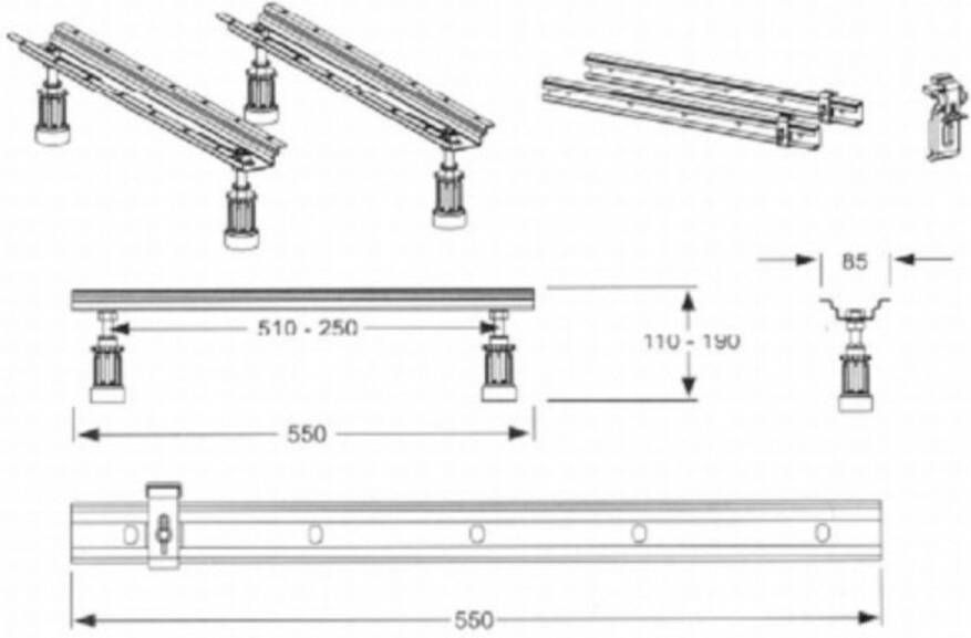 IDEAL STANDARD universele badpotenset voor baden met wandsteun K727467